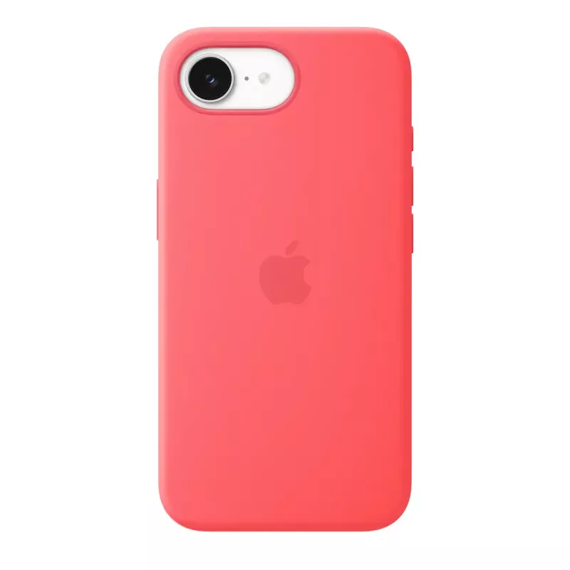 Silicone Case with MagSafe for Apple iPhone 17e — Bright Guava, fits 6.1 inch (15.5 cm)