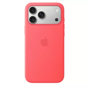 Protective Silicone Case with MagSafe for Apple iPhone 17 Pro Max — Bright Guava (Red), fits 6.9 inch