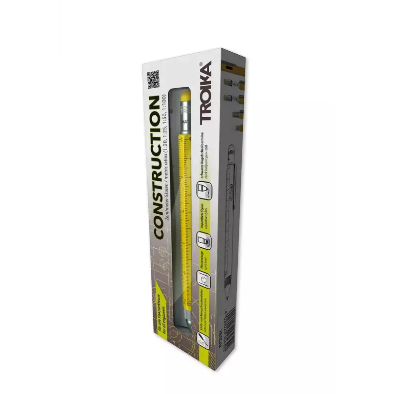 Technical pen set TROIKA PIP20/YE Silver Yellow Black