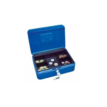 Cash box Wedo 145 303X Steel Blue Key Lock 250x180x90mm