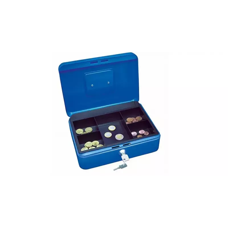 Cash box Wedo 145 303X Steel Blue Key Lock 250x180x90mm