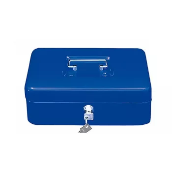 Cash box Wedo 145 303X Steel Blue Key Lock 250x180x90mm
