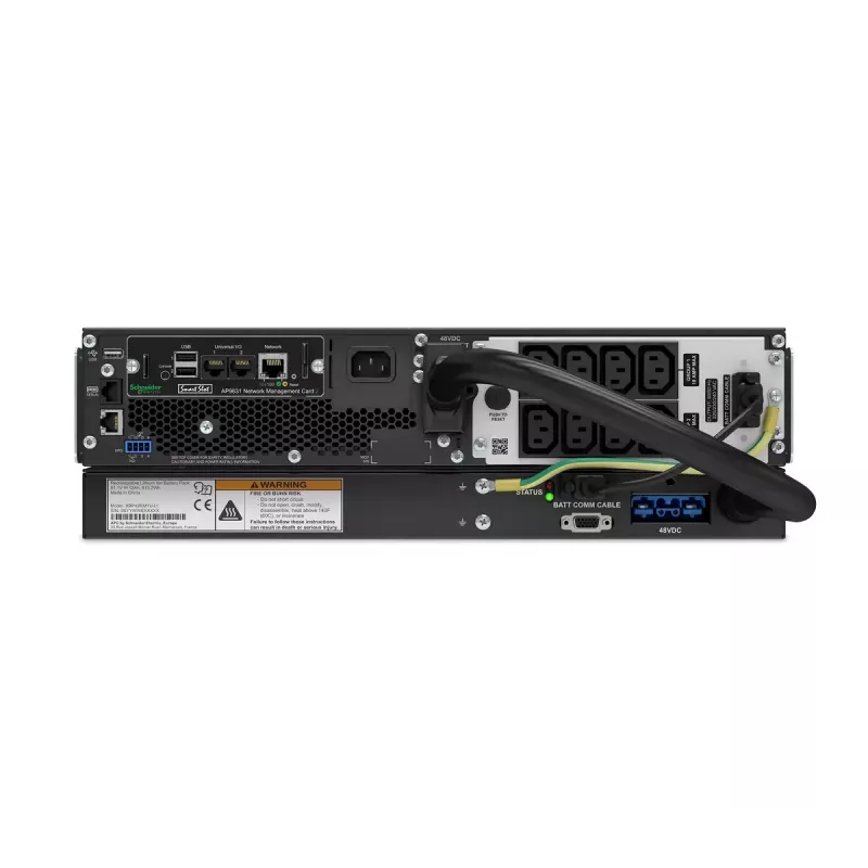APC Smart-UPS On-Line, 1500VA, Rackmount 2U, 230V, 8x C13 IEC outlets, Network Card, W/ rail kit, Used W/O Lithium-ion external battery