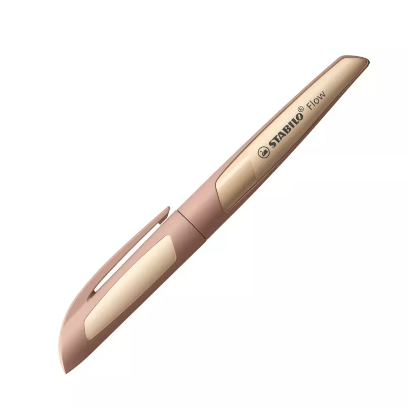 Fountain Pen STABILO Flow Light Brown Cartridge Blue Ink