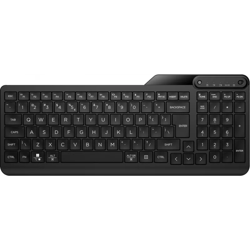 Wireless full-size keyboard HP 475 — Dual‑mode RF Wireless + Bluetooth, membrane, black