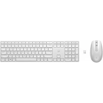 HP 650 Wireless Keyboard and Mouse Combo Full-size Membrane White