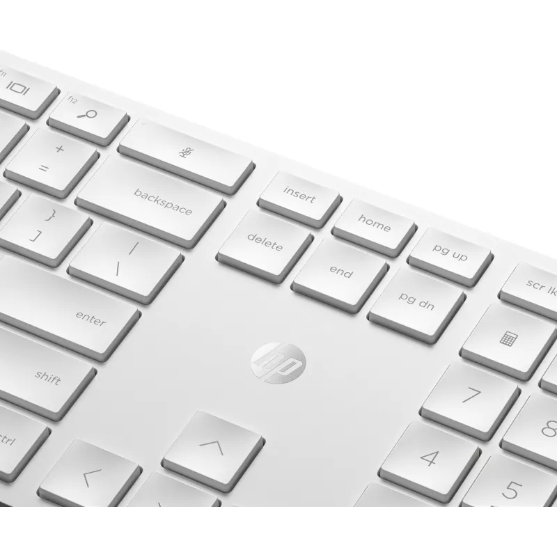 HP 650 Wireless Keyboard and Mouse Combo Full-size Membrane White