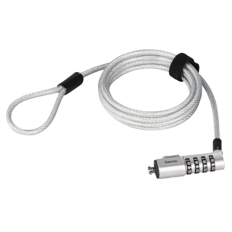 Hama Nano cable lock Silver 1.8 m