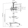 Techly ICA-TR46 multimedia cart/stand Black Flat panel