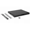 Equip Sliding Shelf 19 inch, 1U, 600mm, Black