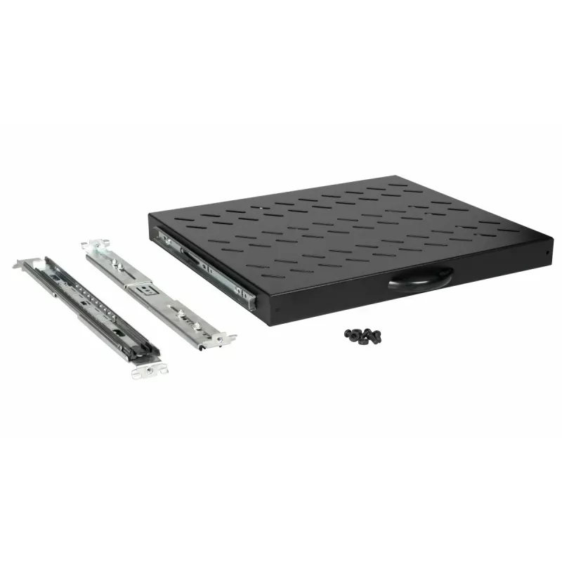 Equip Sliding Shelf 19 inch, 1U, 600mm, Black