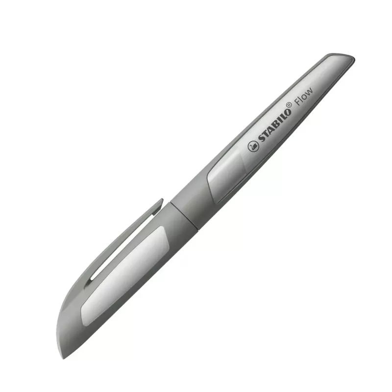 Fountain Pen STABILO Flow Grey Cartridge Blue Ink