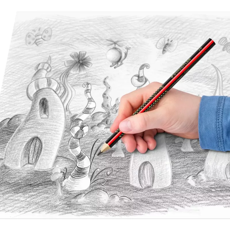 Pencil Staedtler Jumbo 2B hexagonal, lead Ø 3 mm, multicolour, 1 pc