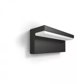 Outdoor wall lighting Philips myGarden Bustan 9W Anthracite Aluminium LED