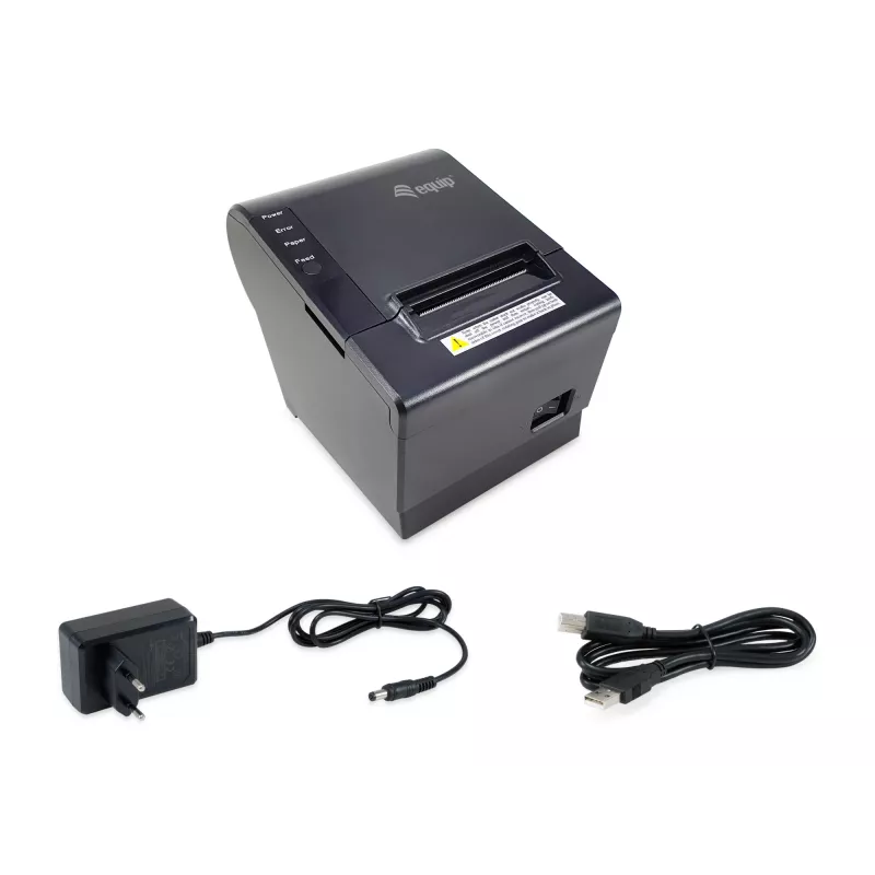 Equip 58mm Thermal POS Receipt Printer with Auto Cutter, USB/Ethernet/Cash Drawer connection