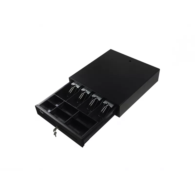 Equip Cash Register Drawer for Point of Sale (POS) System, 4 Bill/8 Coin Compartments, Removable Coin Slots, RJ11 connector