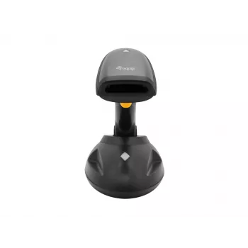 Handheld Barcode Reader Equip Wireless 2D Barcode Scanner Long Distance with Stand
