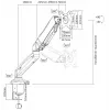 Equip 13 inch-27 inch Interactive Monitor Desk Mount Bracket