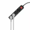 ACT Power strip with illuminated switch, 4 sockets, 2 m, black