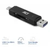 Card Reader ACT USB-C/USB-A 3.0 Black