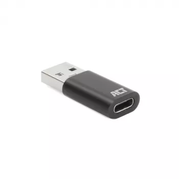 USB-A male to USB-C female adapter ACT AC7376 black