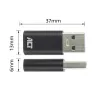 USB-A male to USB-C female adapter ACT AC7376 black