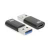 USB-A male to USB-C female adapter ACT AC7376 black