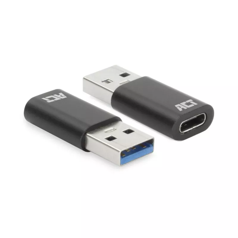 USB-A male to USB-C female adapter ACT AC7376 black