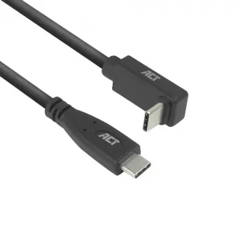 ACT USB 3.0 10Gbps 60W USB Type-C (straight) to USB Type-C (up/down angled) Cable, 0.5 meters