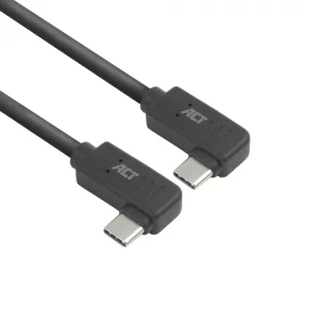 ACT USB 3.0 10Gbps 60W USB Type-C (left/right angled) to USB Type-C (left/right angled) Cable, 1 meter