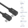 ACT USB 3.0 10Gbps 60W USB Type-C (left/right angled) to USB Type-C (left/right angled) Cable, 1 meter