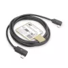 ACT USB 3.0 10Gbps 60W USB Type-C® (left/right angled) to USB Type-C® (left/right angled) Cable, 2 meters