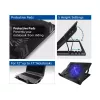 ACT Laptop stand, with fan, 5 positions height adjustable, 2-port hub
