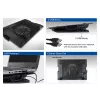 ACT Laptop stand, with fan, 5 positions height adjustable, 2-port hub