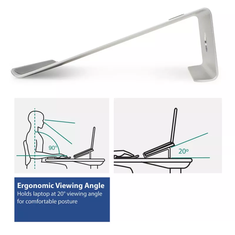 Laptop stand ACT AC8115 Aluminium Grey 190x260x90 mm
