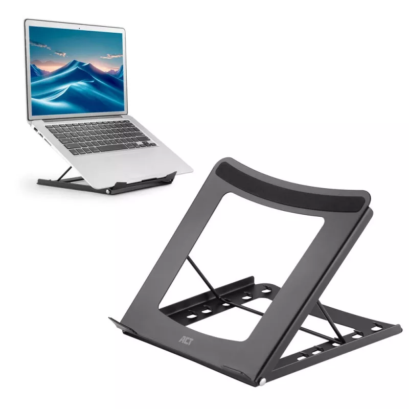 Laptop Stand ACT AC8145 5 Adjustable Height Positions Black