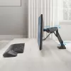 Monitor arm ACT for 35 inch screens, gas spring, single monitor, clamp/grommet, up to 9 kg, VESA 75x75–100x100, tilt ±45°, black
