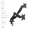 ACT Monitor arm 35 inch, gas spring, 2 monitors, Essentials, Clamp/Grommet, 18 kg, 43.2 cm (17 inch), 88.9 cm (35 inch), 100 x 100 mm, Black