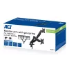 ACT Monitor arm 35 inch, gas spring, 2 monitors, Essentials, Clamp/Grommet, 18 kg, 43.2 cm (17 inch), 88.9 cm (35 inch), 100 x 100 mm, Black