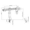 ACT Dual monitor arm office quick height adjustment Clamp/Bolt-through 14 kg