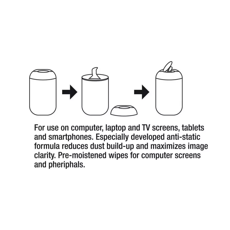 Equipment cleansing wipes ACT AC9515 100st for LCD LED Plasma