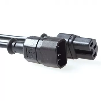 ACT Powercord C14 - C15 black 2 m