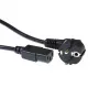 ACT Powercord mains connector CEE 7/7 male (angled) - C13 black 0.5 m