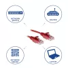 ACT Red 1 meter LSZH U/UTP CAT6 datacenter slimline patch cable snagless with RJ45 connectors