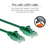 ACT Green 2 meter LSZH U/UTP CAT6 datacenter slimline patch cable snagless with RJ45 connectors
