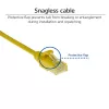 ACT Yellow 1 meter LSZH U/UTP CAT6 datacenter slimline patch cable snagless with RJ45 connectors