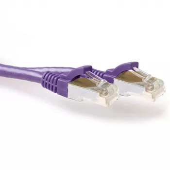 ACT Purple 20.00 meter SFTP CAT6A patch cable snagless with RJ45 connectors