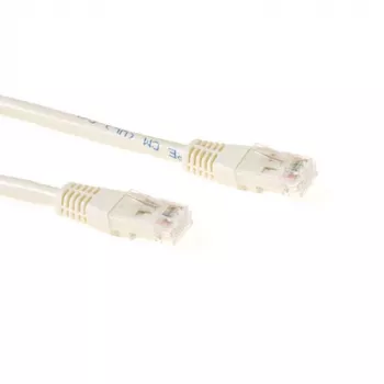 ACT Ivory 0.5 meter U/UTP CAT6 patch cable with RJ45 connectors