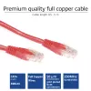 ACT Red 1 meter U/UTP CAT6 patch cable with RJ45 connectors