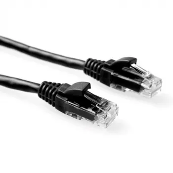 ACT Black 3 meter U/UTP CAT6 patch cable snagless with RJ45 connectors